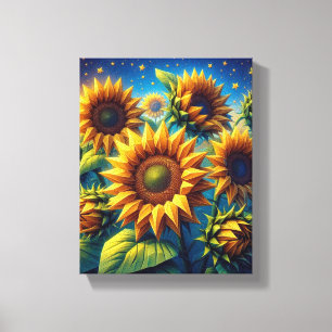 Sunblumen Leonardo Da Vinci Origami Leinwanddruck