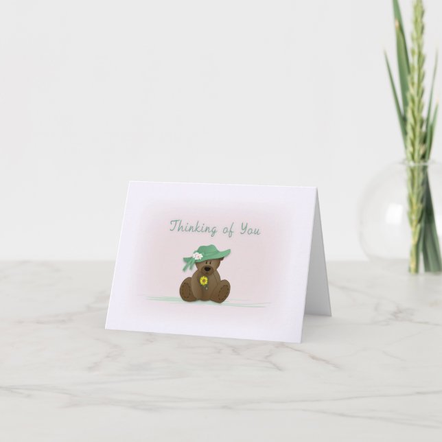 Sunbonnet Teddy Bären Denken Sie an Ihre Karte (Vorderseite)