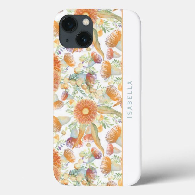 Sunburned Wattle & Eukalyptus Customizable Case-Mate iPhone Hülle (Rückseite)