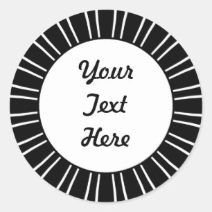 SunBurst 03 Runder Aufkleber