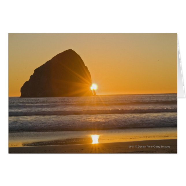 Sunburst Et Haystack Rock Au Cap Kiwanda (Devant horizontal)