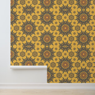 Sunburst Mandala Pattern Tapete