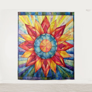 Sunburst Medallion Quilt Wandteppich