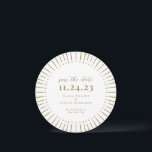 Sunburst Modern Save The Date<br><div class="desc">Mit einem handlich gezeichnet Sonnenburstrahmen und elegantem Design ist diese Save the Date Karte eine stilvolle Möglichkeit,  Ihren Lieben Ihr Date zu verkünden. Fügen Sie der Rückseite zusätzliche Informationen hinzu.</div>