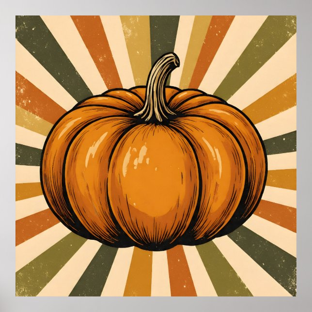 Sunburst Pumpkin Charm Poster (Vorne)