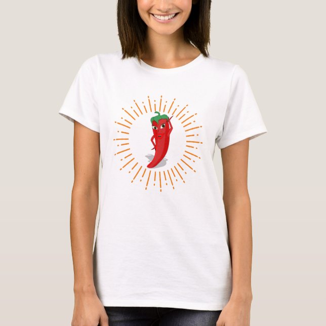 Sunburst Red Hot Pepper Diva T-Shirt (Vorderseite)