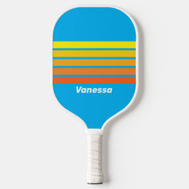 Sunburst Sea Across Striping with Name Pickleball Schläger