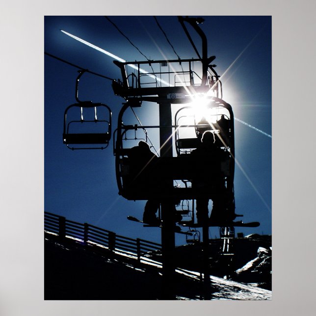 Sunburst Silhouette "68" Poster (Vorne)