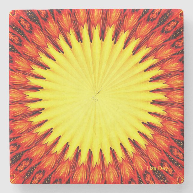 Sunburst Stone Untersetzer (Vorderseite)
