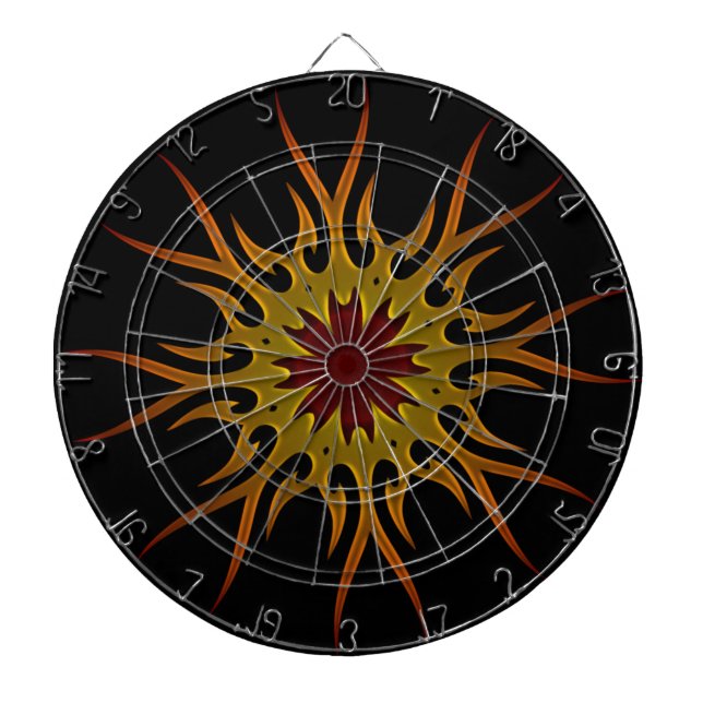 Sunburst Sun Rays Dart Board Dartscheibe (vorne)