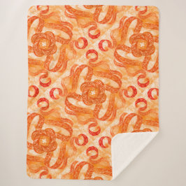 Sunburst Swirl Boho Sherpa Blanket Sherpadecke