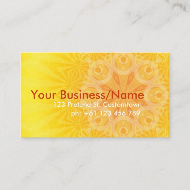 Sunburstia Business Card Visitenkarte (Vorderseite)