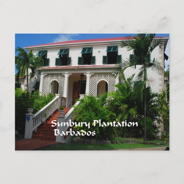 Sunbury Plantation in Barbados Postkarte (Vorderseite)