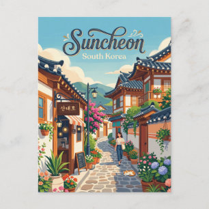Suncheon-Gasse Süd Korea Postkarte