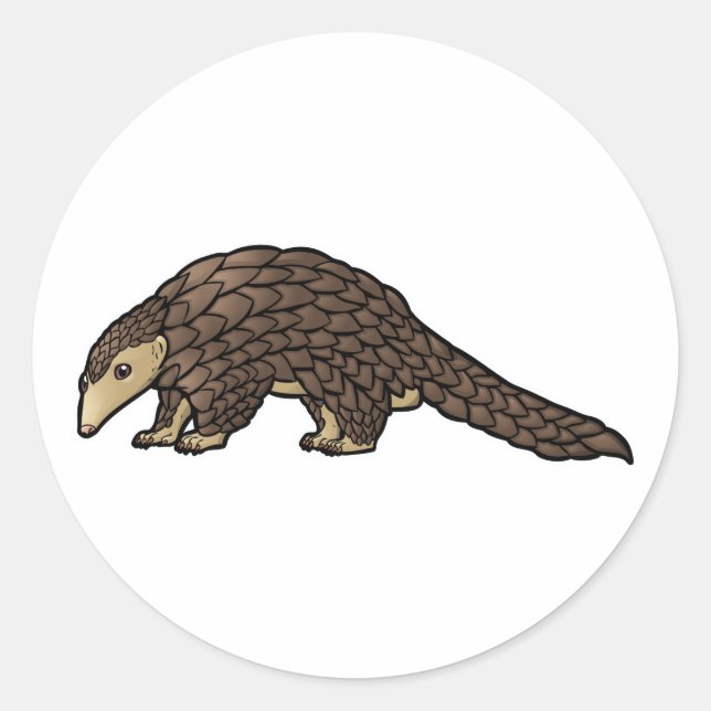 Sunda Pangolin Runder Aufkleber (Vorderseite)