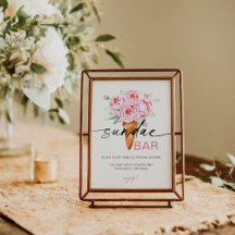 Sundae Bar Ice Cream Scoopup Themed Sign