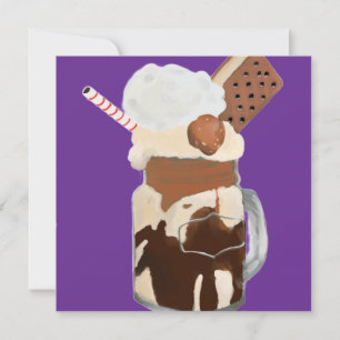 Sundae Eiscreme Spaß Desserts Einladung