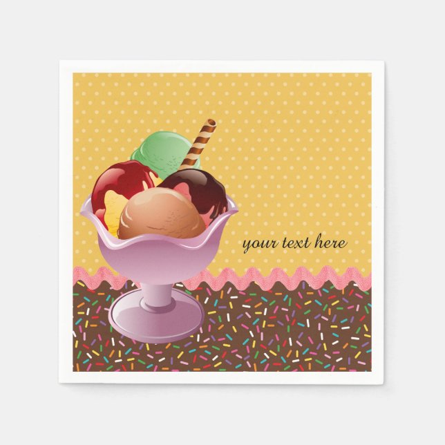 Sundae * Farbe wählen Serviette (Vorderseite)