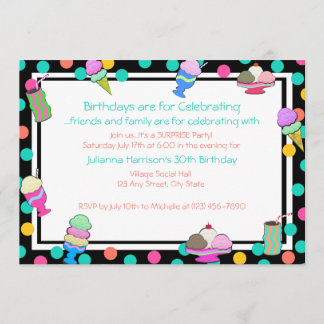 Sundae Shoppe Invite Einladung