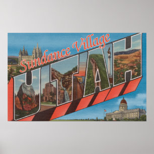 Sundance Dorf, Utah - große Buchstabe-Szenen Poster