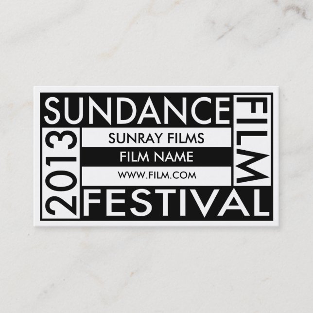 Sundance Film-Festival 2013 Visitenkarte (Vorderseite)