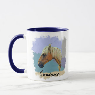 "Sundance" - Horse Portrait - Personalise Your Mug Tasse