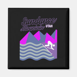 Sundance Mountain Utah Usa Ski Resort Snowboarden Magnet