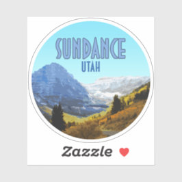 Sundance Utah Mountains Vintag Aufkleber