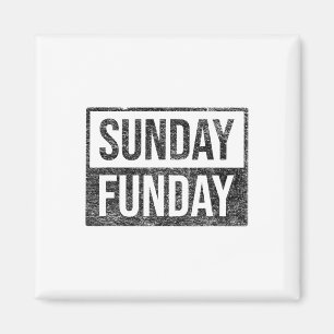 Sunday Funday Brunch Footbyll Sports Grillen Churc Magnet