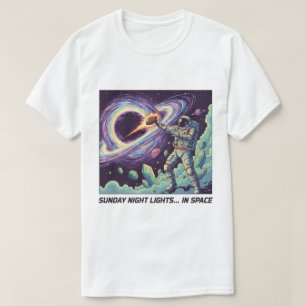 "Sunday Night Lights… Im Weltraum" Kosmisches Foot T-Shirt