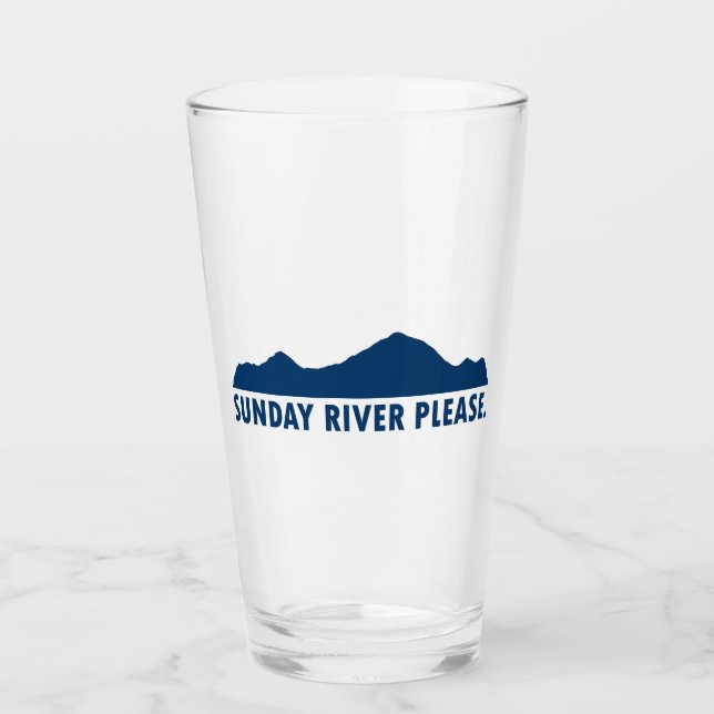 Sunday River Maine Bitte Glas (Vorderseite)