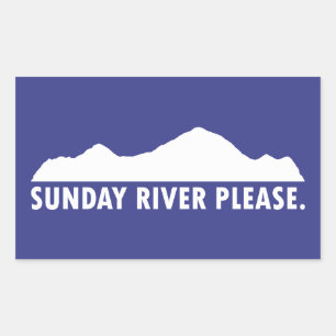 Sunday River Maine Bitte Rechteckiger Aufkleber
