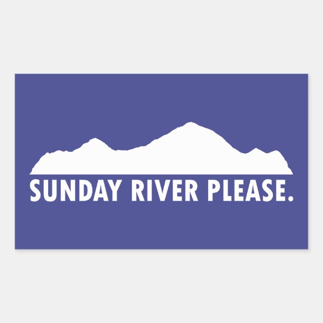 Sunday River Maine Bitte Rechteckiger Aufkleber (Vorderseite)