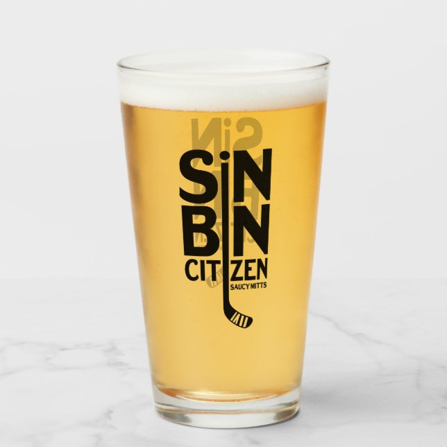 Sünden-Behälter-Bürger-Hockey Glas (Vorne (Gefüllt))