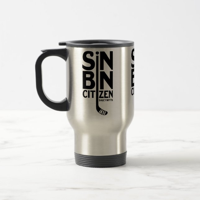 Sünden-Behälter-Bürger-Hockey-Strafspieler Reisebecher (Links)