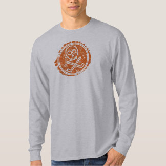 Sünden-Behälter-Hockey beunruhigter Schädel T-Shirt