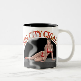 Sünden-Stadt-Zigarren-"Bikini-Mädchen-" Tasse