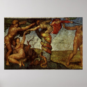 Sündenfall von Michelangelo Poster