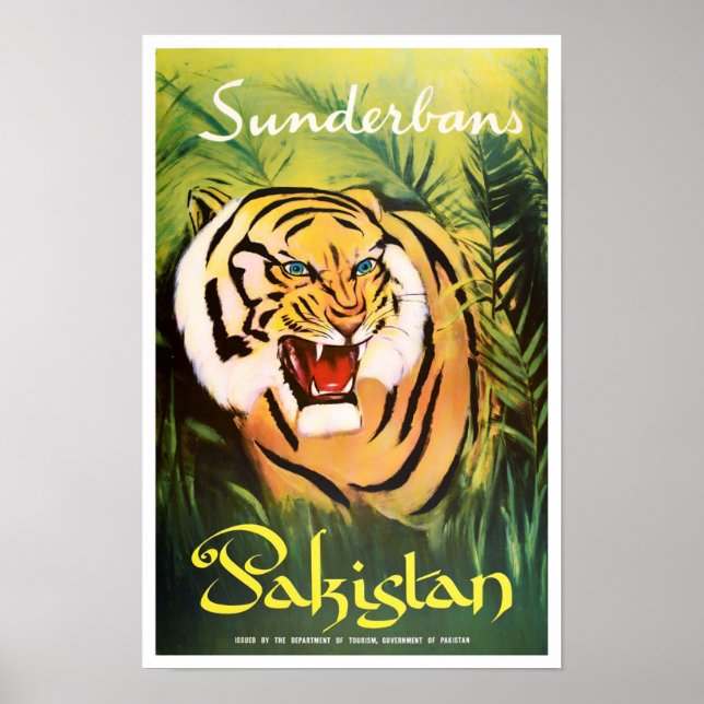 Sunderban Nationalpark Pakistan Jahrgang Reise Poster (Vorne)
