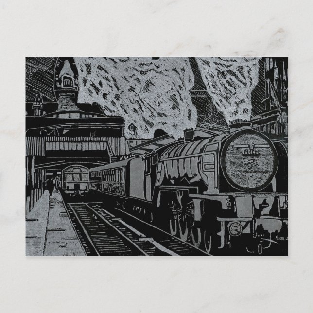 Sunderland Bahnhof in den 60er Jahren Postkarte (Vorderseite)