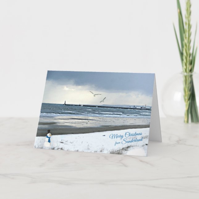 Sunderland - Carte de Noël Roker Pier (Devant)