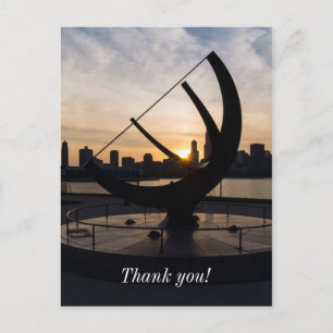 Sundial Sunset Vielen Dank Postkarte