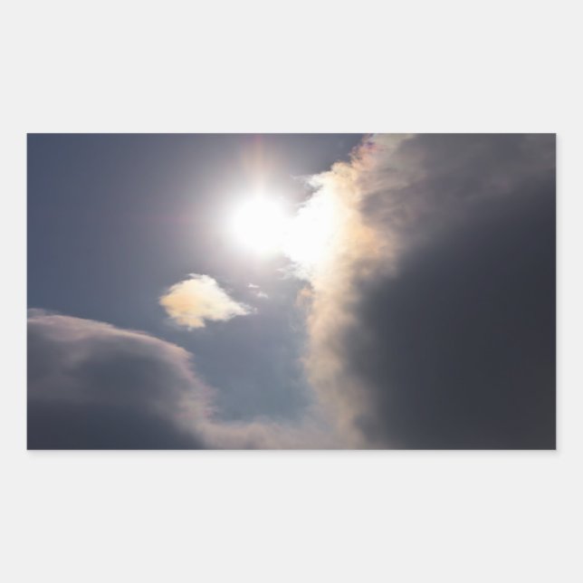 Sundog Rainbow Cloud Burst Apparel and Gifts Rechteckiger Aufkleber (Vorderseite)