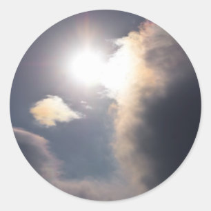Sundog Rainbow Cloud Burst Apparel and Gifts Runder Aufkleber