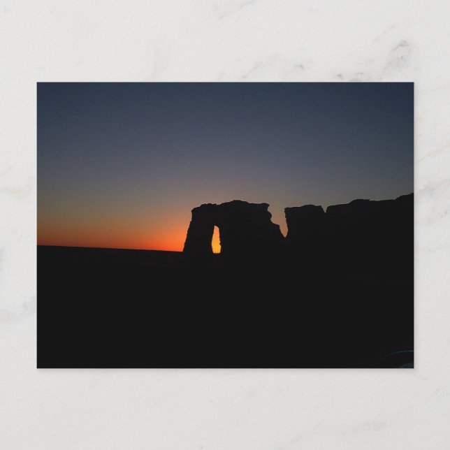 Sundown am Monument Rocks Postkarte (Vorderseite)