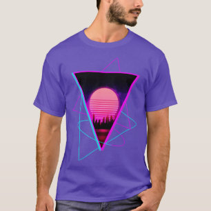 Sundown City Outrun Synthwave Retro Futurismus T-Shirt