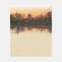 "Sundown on on River" Blanket