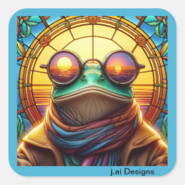 Sundown Swagger Quadratischer Aufkleber