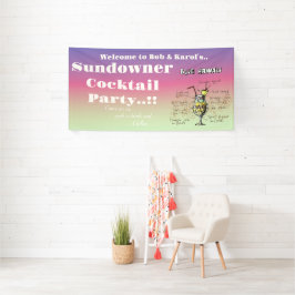 Sundowner Blue Hawaii Cocktail Party Banner