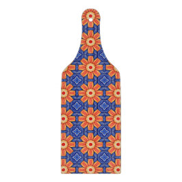 Sunfire Tile - Orange and Blue Sunburgh Pattern Schneidebrett